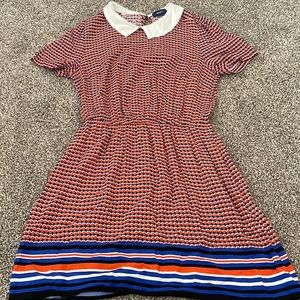 Retro collar dress